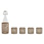Ensemble de verres avec bouteille Home ESPRIT Naturel Verre Fibre 1 L