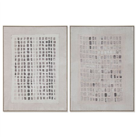 Cadre Home ESPRIT Blanc Beige Moderne Scandinave 90 x 4 x 120 cm (2 Unités)