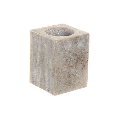 Support pour brosses à dents Home ESPRIT Blanc Marron Marbre 7