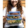 Ensemble de Boîtes à Lunch Pyrex Bleu Transparent 3 Pièces