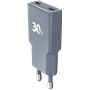 Chargeur 2 USB C Pocket 30W Power Delivery UltraGaN Gris + Garantie à vie - Origine France Garantie Force Power