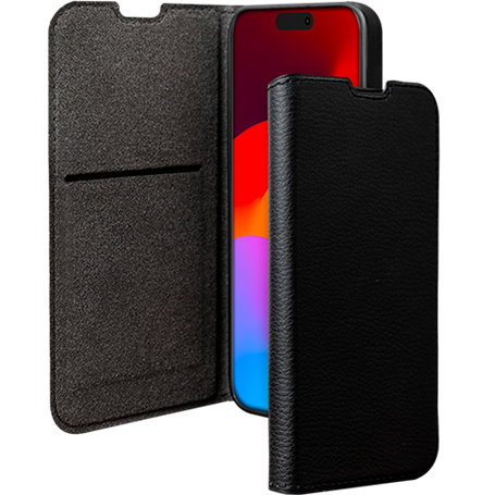 Folio iPhone 17 Wallet Fonction Stand Noir - Certifié GRS Bigben
