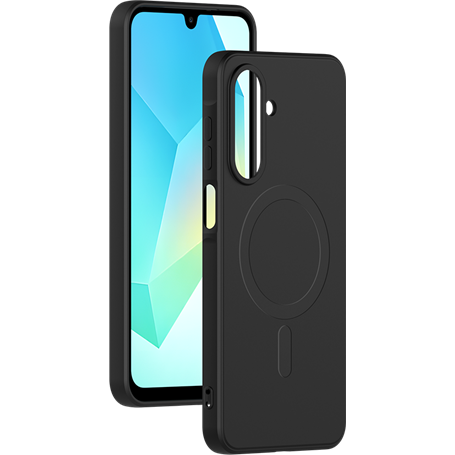 Coque Magnétique MagSafe Samsung Galaxy A17 4G/5G Silicone Noire logo BDO Bigben