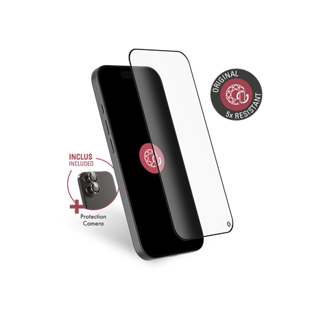 Pack Protège-écran CeramicShield iPhone 17 / 16 Pro 2.5D Original + 2 Protège Lentilles + Garantie à vie - Certifié GRS Force Gl