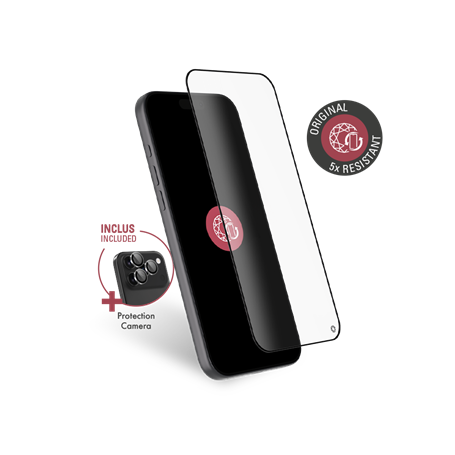 Pack Protège-écran iPhone 17 Pro 2.5D Original + 3 Protège Lentilles + Garantie à vie - Certifié GRS Force Glass