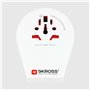 Adaptateur voyage 2 USB A Monde vers Chine/Italie/Brésil Blanc Skross