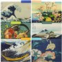 The Gifted Stationery Hokusai Lot de 12 dossiers floraux décoratifs avec languette 1/3 pour la maison