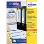 Avery-Zweckform Etiquette pour classeur L4761-25 61 x 192 mm papier blanc fixation permanente 120 pc(s)