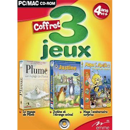 Coffret Tri-pack Justine l'étrange animal + Le voyage de Plume + Maya 2