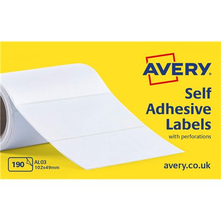 Avery AL03 Étiquettes d'adresse autocollantes sur un rouleau