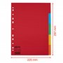 Esselte 100199 Lot de 20 intercalaires A4 avec onglets Rouge/multicolore Carton recyclé