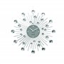 Karlsson KA4860 Horloge Murale Ronde Sunburst Crystal Medium Gris Chrome D30 cm