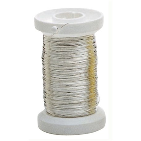 Glorex 6 2220 109 Fil argenté avec Noyau de cuivre plaqué Argent 0