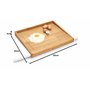 Zeller 2057793 Planche à Découper avec Rebord en Bambou Marron 50 x 40 x 4,5 cm