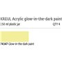 KREUL 74347 - Peinture acrylique phosphorescente à base d’eau 150 ml Pour peindre le bois, le papier, le carton, le polystyrène,