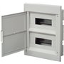 Unitec 40627 Petite armoire de distribution encastrable 2 rangées avec porte et protection IP 30