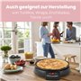 Clatronic Crepes Maker pour crêpes Ø 29cm, Crepe Maker inkl. Distributeur de pâte et revêtement antiadhésif surface, thermostat 