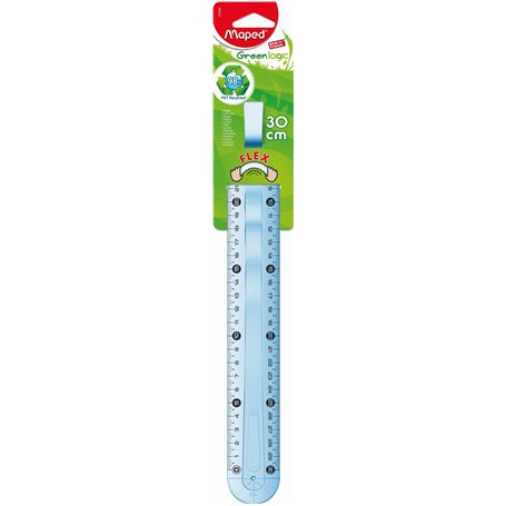 Maped Green Logic Règle plate 30 cm Bleu Cristal
