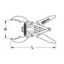 KS TOOLS Tenaza para segmentos de pistón 50-100mm