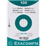 Exacompta - Réf. 10809SE - Paquet de 100 fiches bristol lignées non perforées - sous film - compatibles avec imprimante jet d'en