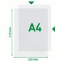 Leitz-pochette plastique transparentes en polypropylène standard format a4 grainé-transparent-lot de 10