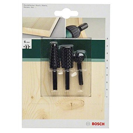 Bosch Accessories 2609255302 Assortiment de 3 râpes à bois Diamètre 15-6 Longueur 65 mm 15