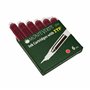 Monteverde Standard Cartouches d'Encre pour Stylo à Plume - Rouge (Lot de 6)