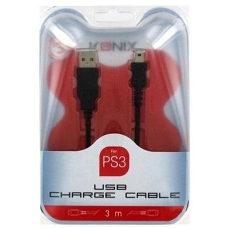 Câble USB de recharge pour manette PS3 - 3m