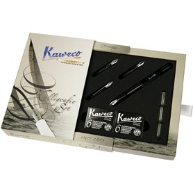 Kaweco Calligraphy Lot de stylos-plume Noir (1.1/1.5/1.9/2.3)