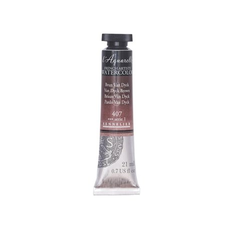 Sennelier Aquarelle 21ml Tube S1 - Van Dyck brun (407)