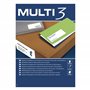 MULTI 3 4715 Lot de 100 feuilles d'étiquettes adhésives pour impression