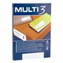 MULTI 3 4715 Lot de 100 feuilles d'étiquettes adhésives pour impression, jet laser et photocopieuses 210 x 148 mm