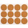 VOREL 74804 Lot de 12 patins adhésifs en liège Ø 28 mm