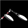 Lot de 6 PCS Leurre de pêche spinnerbaits Cuillère en métal pour appât Pike Basse Swimbait