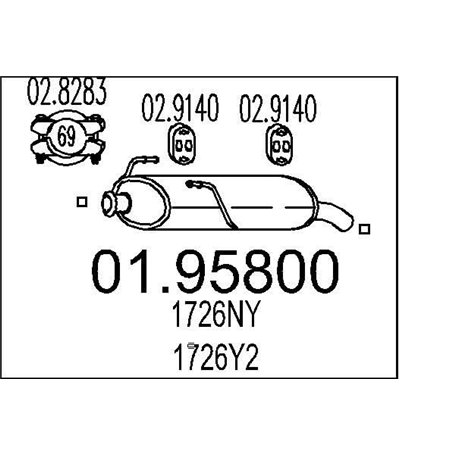 MTS Company 01.95800 Silencieux arrière
