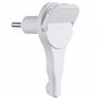 Electraline 520200 Fiche Male 2P 6A Extra Plate Blanche