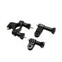 Goliton® Support de Guidon de Moto Sport avec Bras pivotant à 3 Voies pour GoPro Hero4/3+/3/2/1- Max pour 4 cm de diamètre - Noi