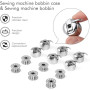 RUNCCI-YUN 6Pièces Boîtier de Canette Machine à Coudre Boîtier de Canette Acier Inoxydable 6 Pièces Bobines de Machine à Coudre 