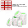 30 Rouleaux 15000 Pièces étiquettes Prix Autocollants 21x12mm Simple Rangée étiquette Papier étiquettes de Prix pour MX5500 Pist