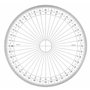 MINERVA Rapporteur Circulaire en Grades 20cm Transparent