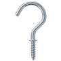 Bulk Hardware BH01111 Paquet de 20 Crochets à vis chromés 25 mm Gris