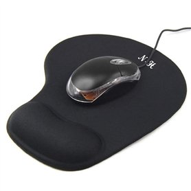Horrizon Tapis de Souris antidérapant et Confortable avec Repose-Poignet en Mousse Gel (Emballage de Vente) Noir