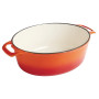 Vogue GH311 Cocotte ovale en fonte Orange 110 x 243 x 295 mm 5 l