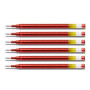 PILOT Lot de 6 Recharges BLS-G2-7 Gel pour stylo G2 / Alphagel Pte 0