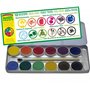 Aurich ÖkoNORM Nawaro Boîte de peinture aquarelle 12 tablettes dans un étui en métal