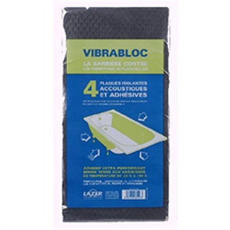 LOT DE 4 PLAQUES INSONORISATION BAIGNOIRE VIBRABLOC LAZER
