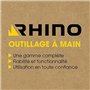 Rhino - Pistolet à colle électrique 11mm 220V - 150°/160°C - Câble d'alimentation 1m - Livré avec 3 bâtons de colle diamètre 11m