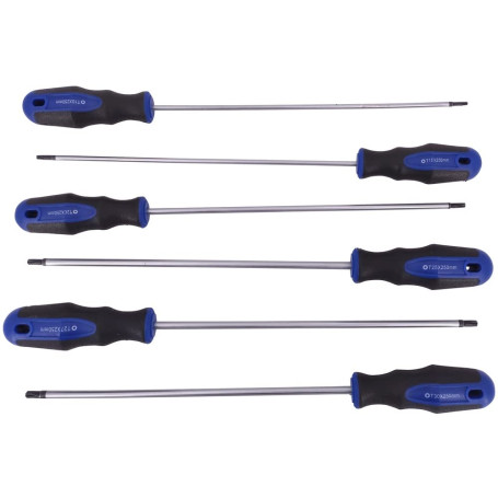 US PRO B1521 Jeu de 6 tournevis extra longs 250 mm Torx T10-T30