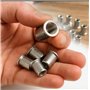 25 Acier inoxydable Rivets - Écrou Aveugle Inox Tête Plate M8 Sachet de inserts filetés SSRN008