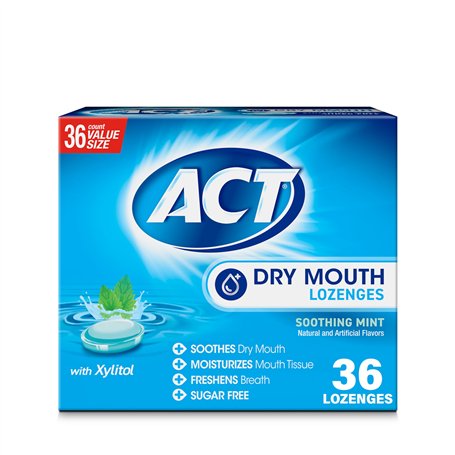 ACT – Lot de 36 pastilles bouche sèche avec xylitol